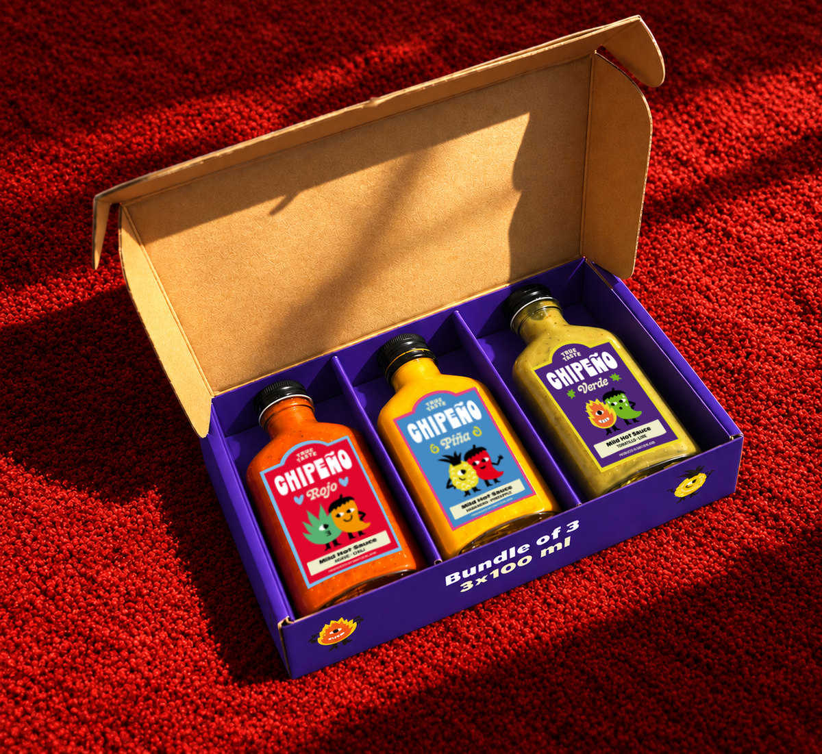 Mild Hot Sauce Bundle of 3 x 100 ml