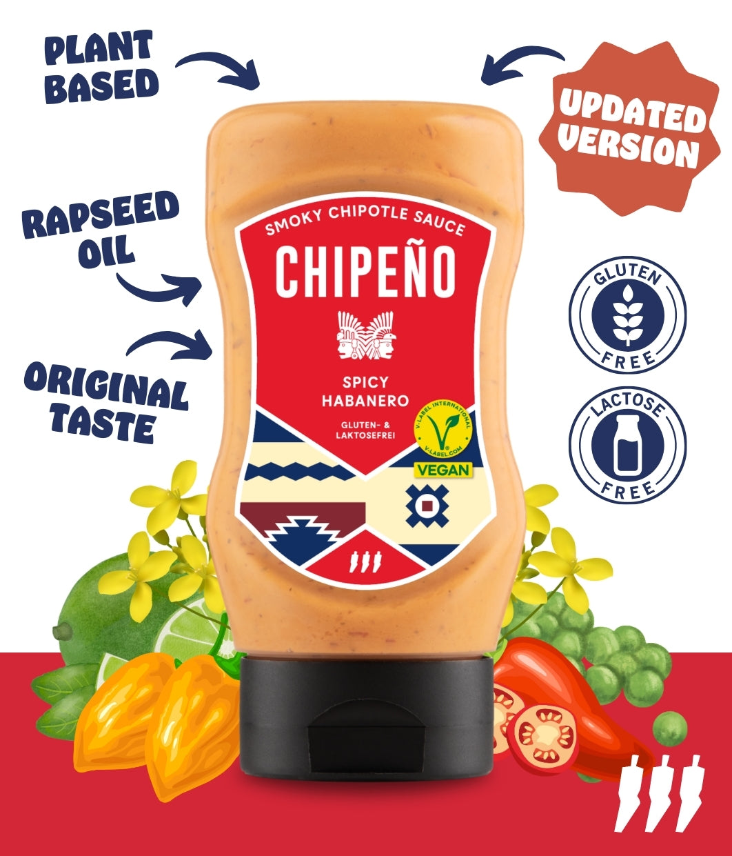 Chipeño™ Spicy Habanero 300ml MHD 02/25